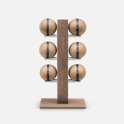 Moxa Set - Set Of Leather Medicine Balls On Vertical Wooden Stand | Ultimate PENT