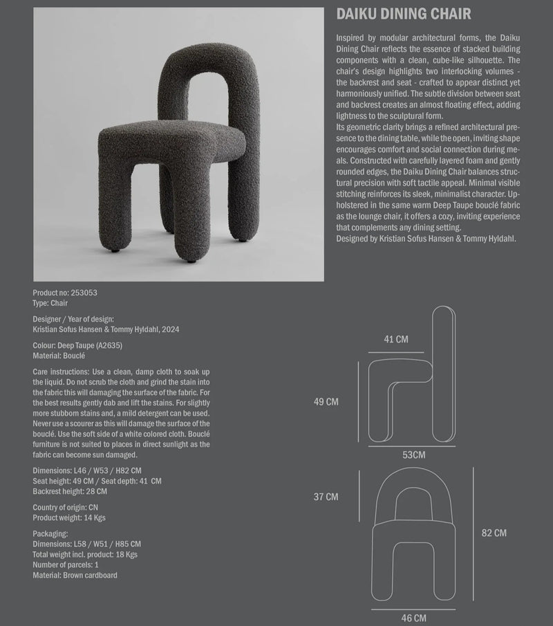 101 Copenhagen Daiku Yemek Sandalyesi