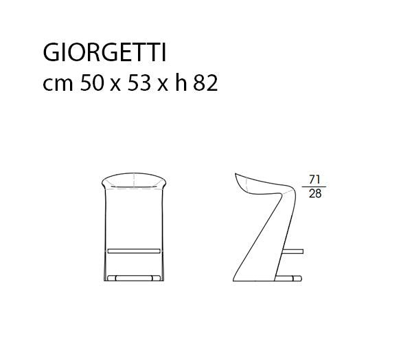 Giorgetti Skirt Tabure