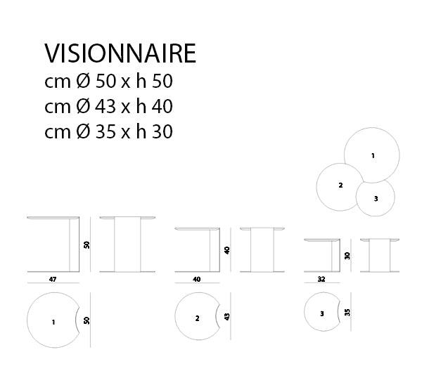 Visionnaire Granger Trittico Sehpa