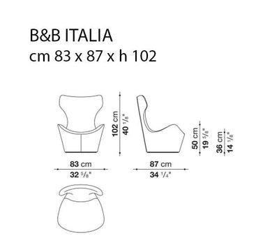 B&B Italia Grande Papilio Koltuk