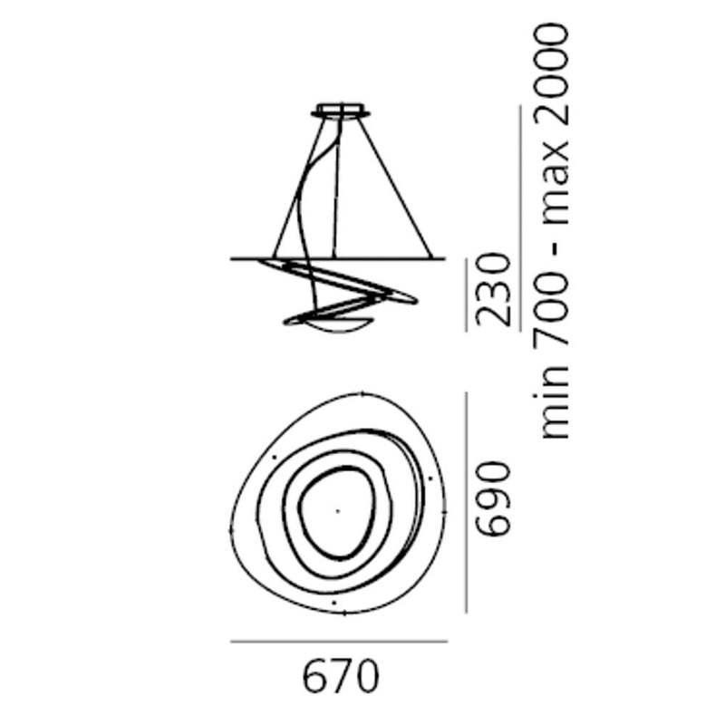 Artemide Pirce Mini Collection Suspension Lamp