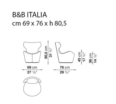 B&B Italia Piccola Papilio Koltuk