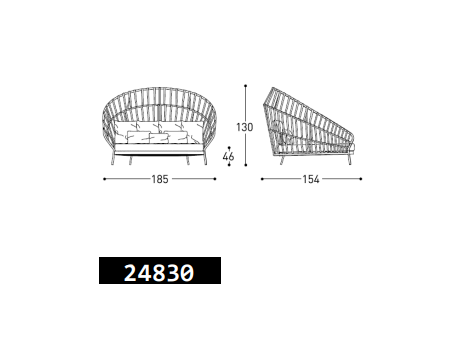 Varaschin Emma Cross Daybed Compact