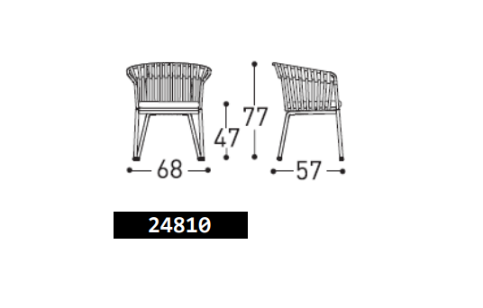 Varaschin Emma Cross Dining Armchair