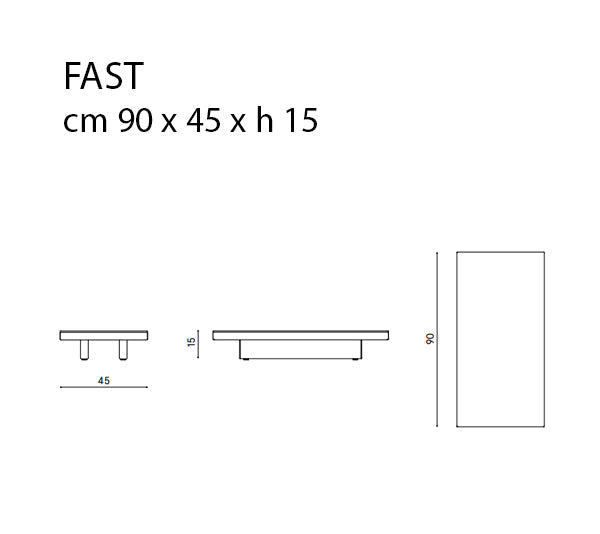 Fast Solaris Alçak Dikdörtgen Sehpa