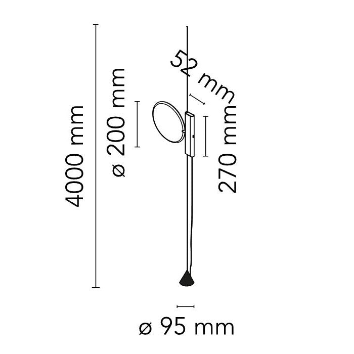 Flos OK Black Sarkıt
