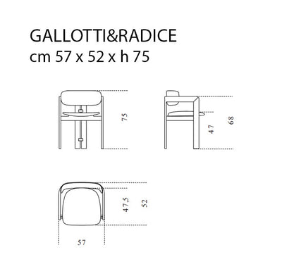 Gallotti&Radice 0414 Armchair