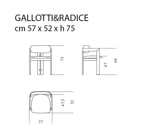 Gallotti&Radice 0414 Armchair
