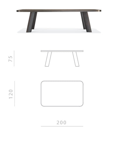 Ghidini 1961 Native Dikdörtgen Yemek Masası