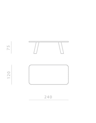 Ghidini 1961 Native Dikdörtgen Yemek Masası