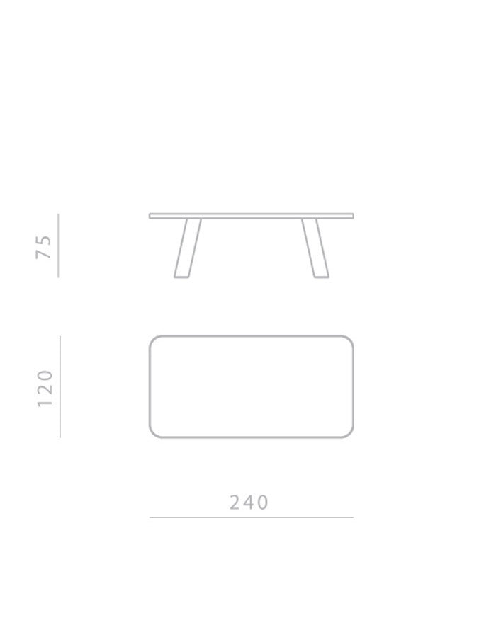 Ghidini 1961 Native Dikdörtgen Yemek Masası