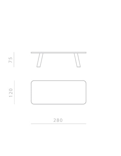 Ghidini 1961 Native Dikdörtgen Yemek Masası