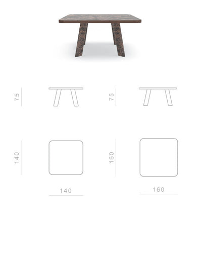 Ghidini 1961 Native Dikdörtgen Yemek Masası