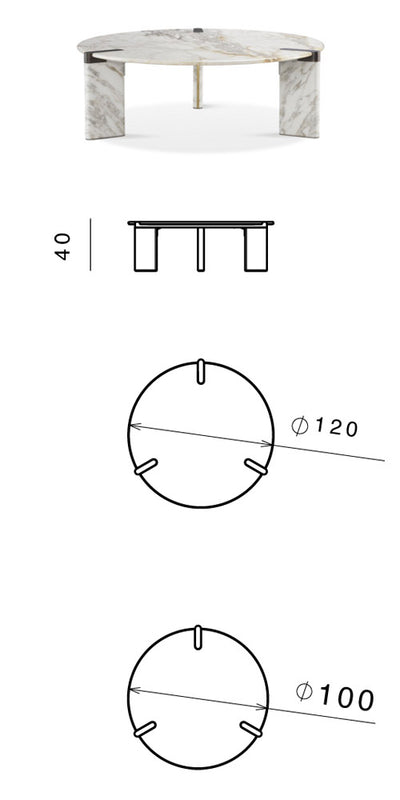 Ghidini 1961 Ottanta Round Coffee Table