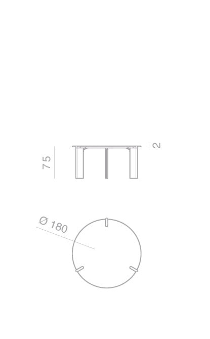 Ghidini 1961 Ottanta Yuvarlak Yemek Masası