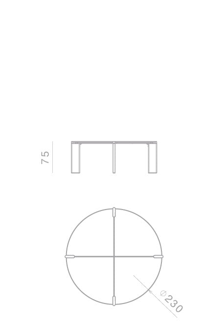 Ghidini 1961 Ottanta Yuvarlak Yemek Masası