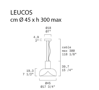 Leucos Aella S45 L Suspension Lamp