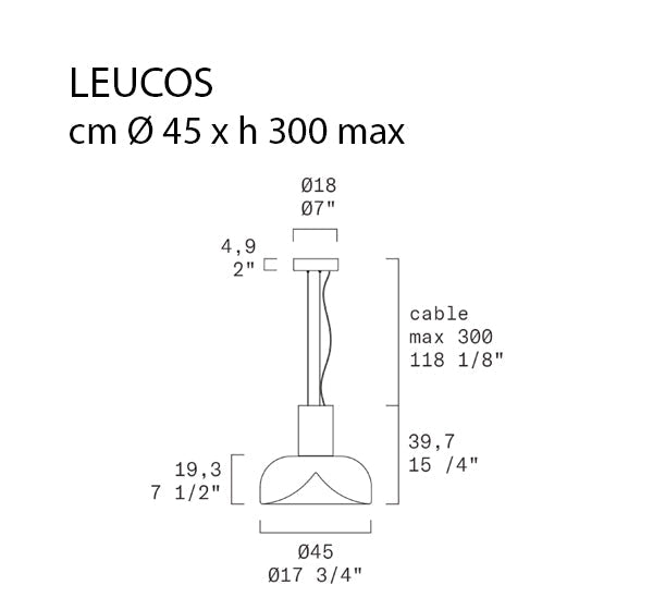 Leucos Aella S45 L Suspension Lamp