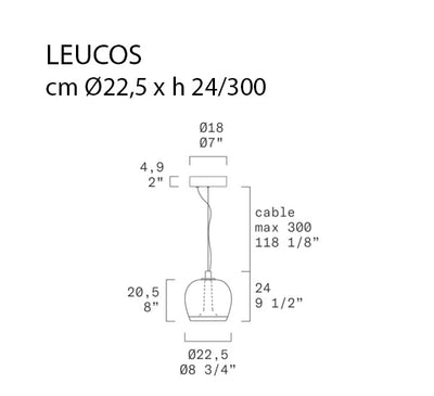 Leucos Aurelia S22 SS Bold Suspension Lamp