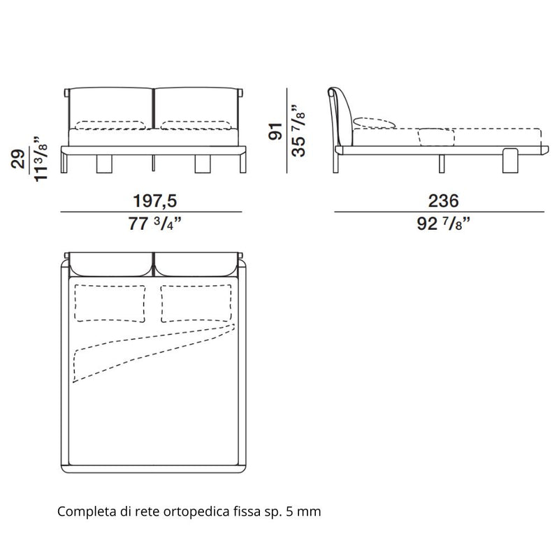 Molteni&C Tibeau Collection Çift Kişilik Yatak