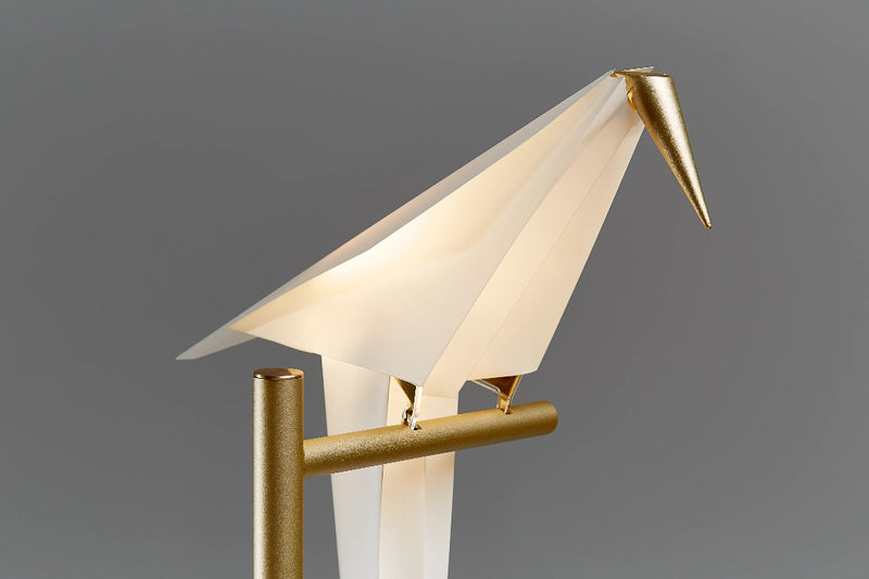 Moooi Perch Light Brass and White Lambader