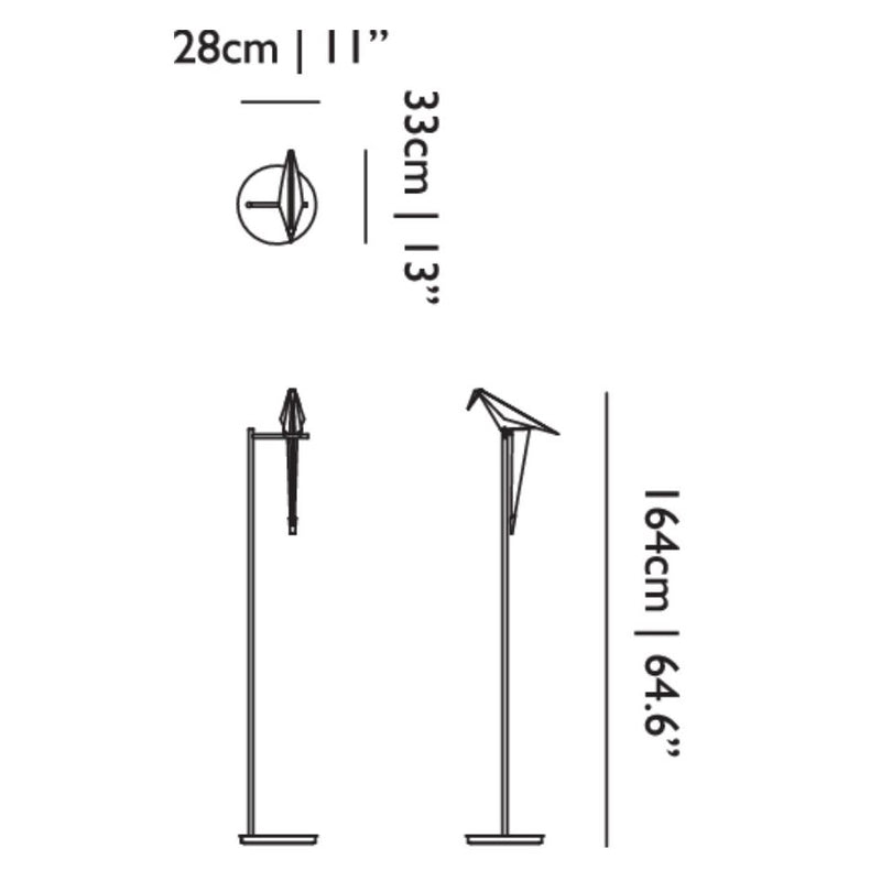 Moooi Perch Light Brass and White Lambader