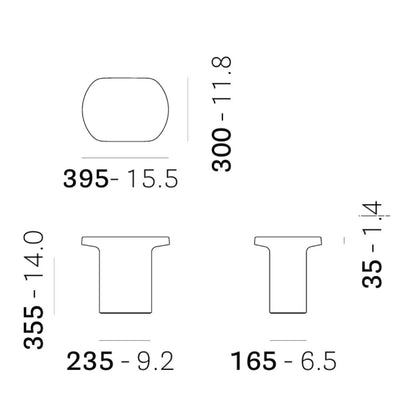 Pedrali Caementum Collection Sehpa