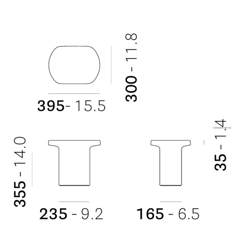 Pedrali Caementum Collection Sehpa