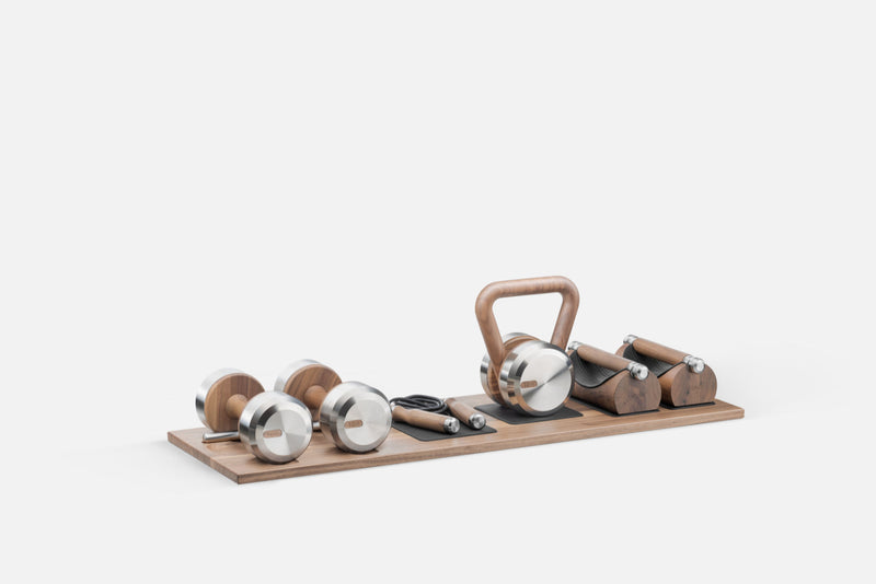 Pent DEHA Set - Fitness Equipments on Wooden Stand