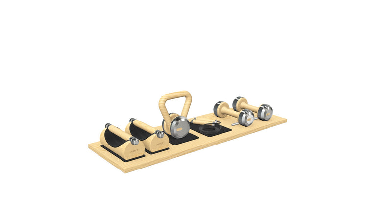 Pent DEHA Set - Fitness Equipments on Wooden Stand