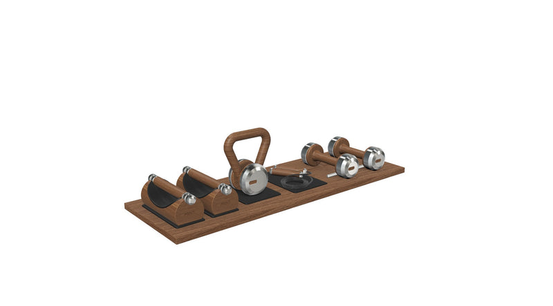 Pent DEHA Set - Fitness Equipments on Wooden Stand