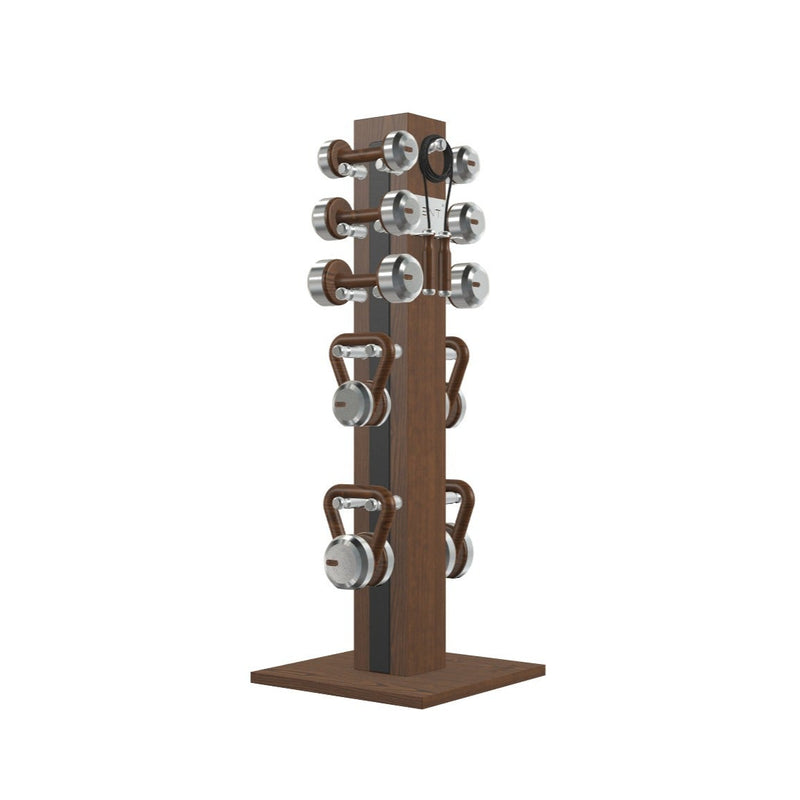 Pent ISA Combo Set - Dumbbells and Kettlebells Vertical Wooden Stand