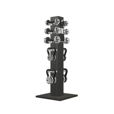 Pent ISA Combo Set - Dumbbells and Kettlebells Vertical Wooden Stand