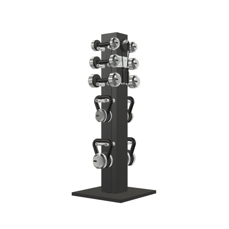 Pent ISA Combo Set - Dumbbells and Kettlebells Vertical Wooden Stand
