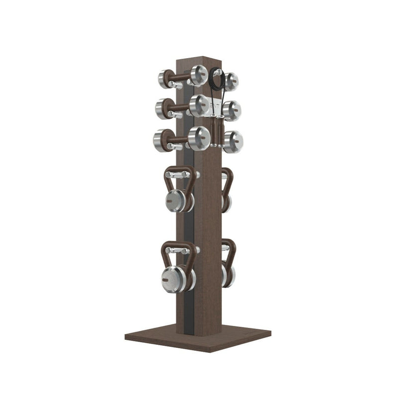 Pent ISA Combo Set - Dumbbells and Kettlebells Vertical Wooden Stand
