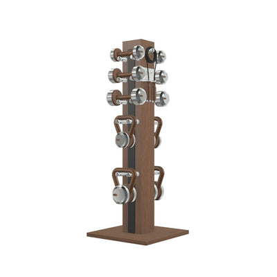 Pent ISA Combo Set - Dumbbells and Kettlebells Vertical Wooden Stand