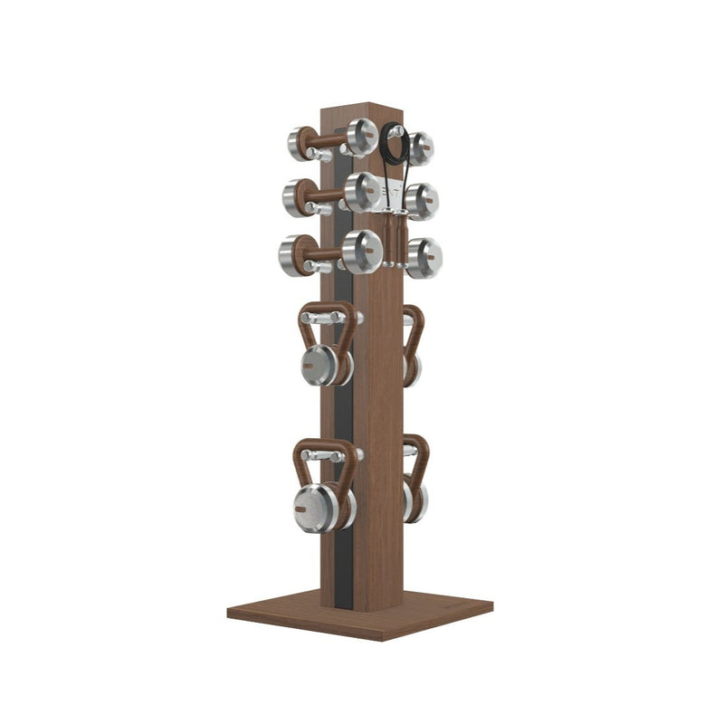 Pent ISA Combo Set - Dumbbells and Kettlebells Vertical Wooden Stand