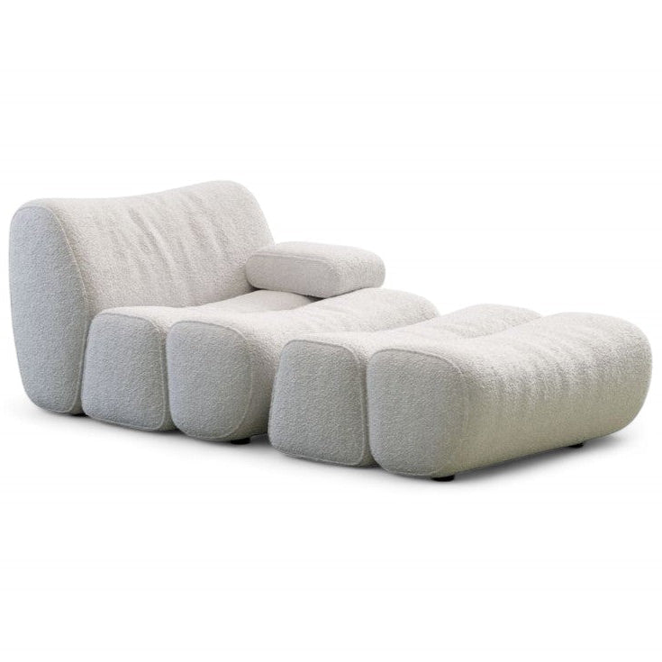 Poliform Ernest Collection Armchair with Pouf