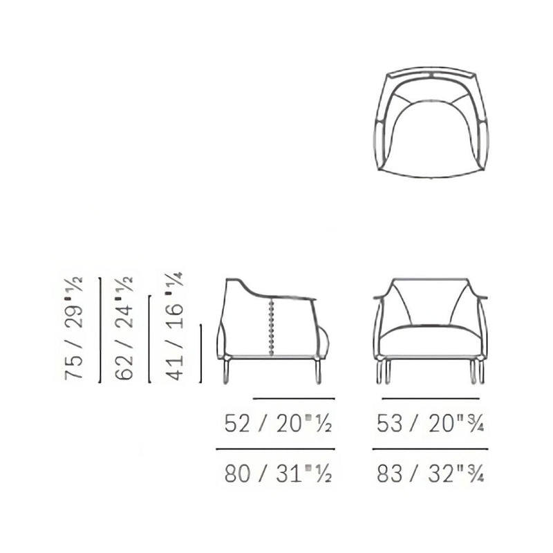 Poltrona Frau Archibald Denim Collection Koltuk