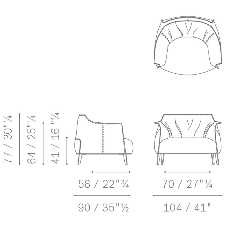 Poltrona Frau Archibald Grand Comfort Armchair