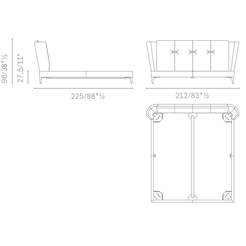 Poltrona Frau Bretagne Çift Kişilik Yatak