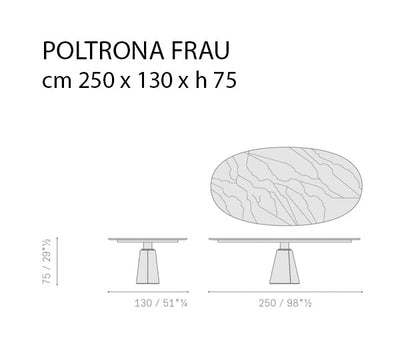 Poltrona Frau Mesa Ellipse Masa