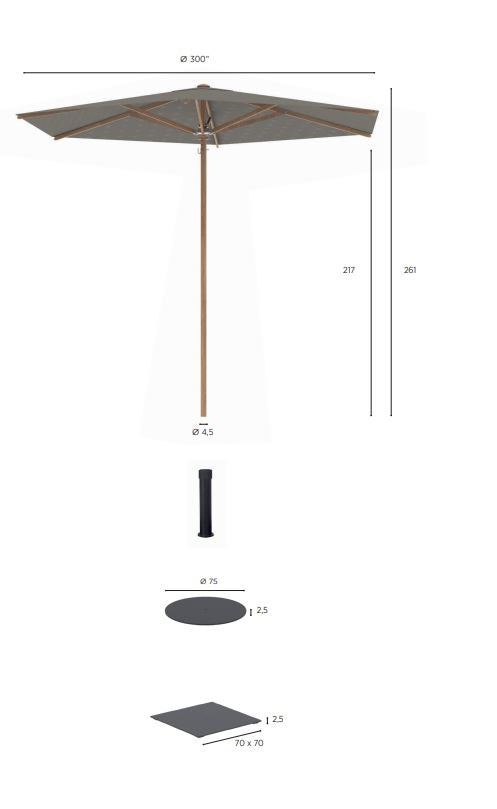 Royal Botania Shady Slim Parasol
