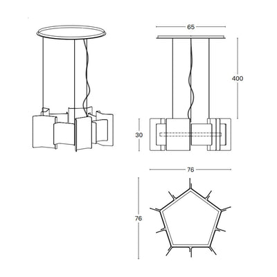 Tonelli Design Cathedral Collection Suspension Lamp