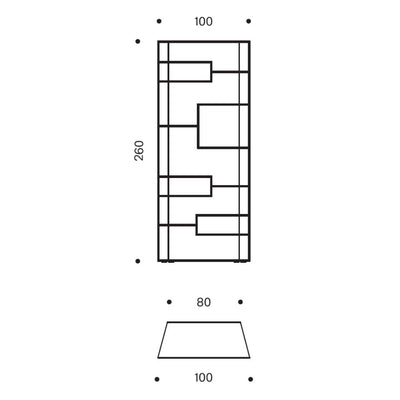 Tonelli Design Liber 100 Collection Kitaplık
