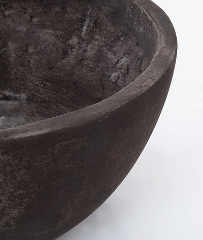 Unopiu Concrete and Marble Bowl-Shaped Outdoor Saksı