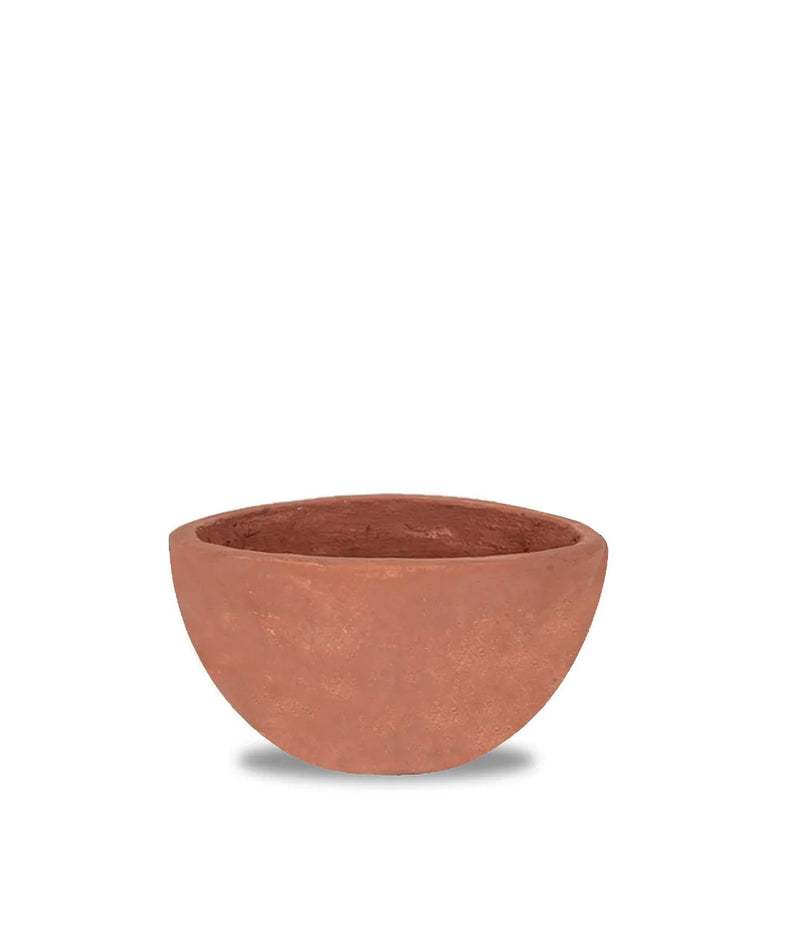 Unopiu Concrete and Marble Bowl-Shaped Outdoor Saksı