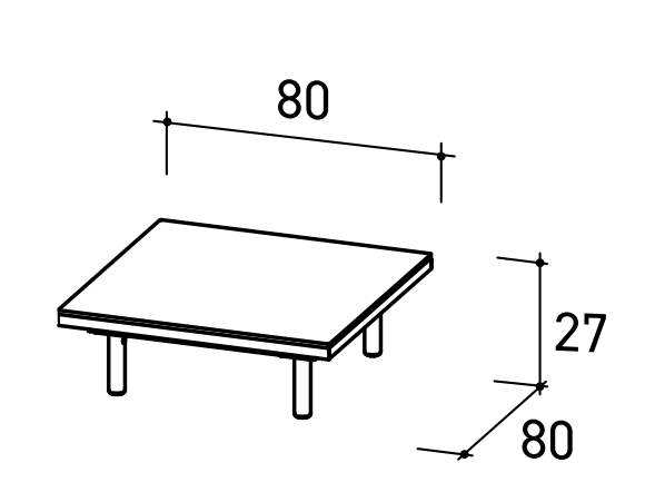Varaschin Emma Cross Coffee Table