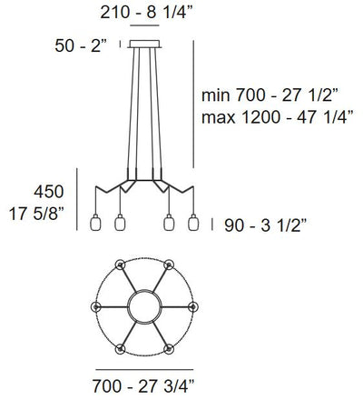 Prandina Chan BR6 Suspension Lamp